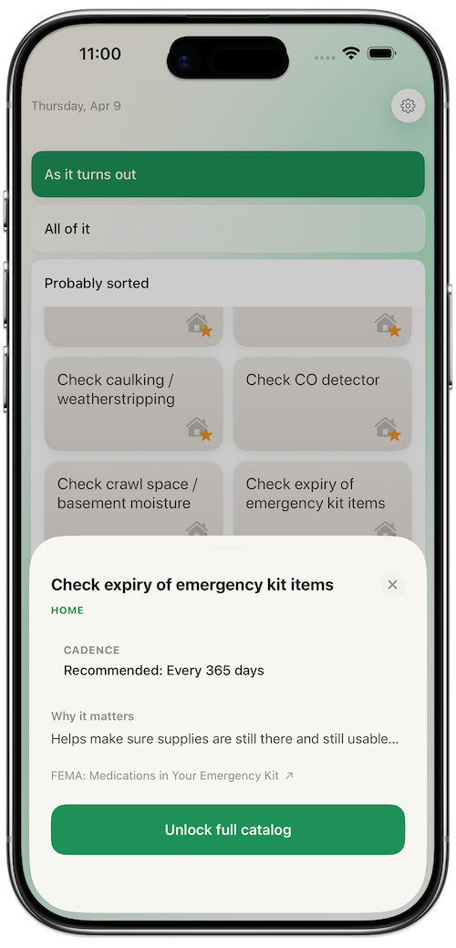 Tended job detail — research-backed cadence with authoritative sources